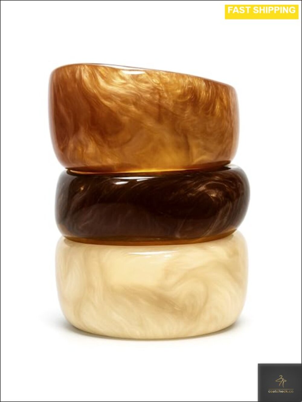 Chunky Acrylic Resin Bangle Bracelets Set Retro Stackable Women's Jewelry Gift